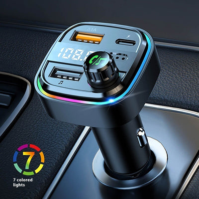 Bluetooth Automotive MP3 Player Charger Multi-function Vehicle-mounted FM Emitter Car Charger Fast Charge