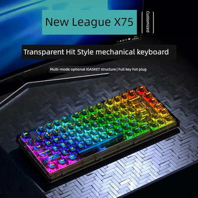 Technology X75 Fully Transparent Wireless RGB Mechanical Keyboard