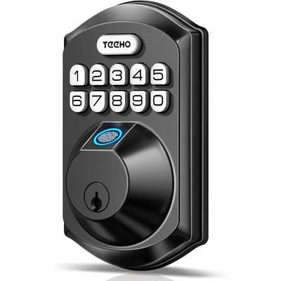 TEEHO TE002 Fingerprint Door Lock - Keyless Entry Door Lock - Electronic Keypad Deadbolt Lock - Smart Locks for Front Door