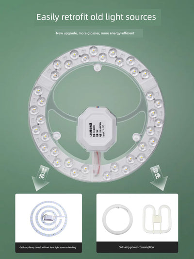 Led round Replacement Energy-Saving Three-Color Ceiling Lamp