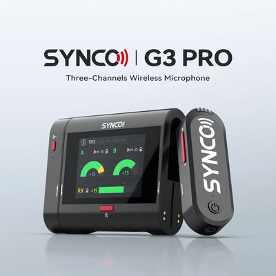 SYNCO G3 Pro 2.4GHz three-Channel Wireless Microphone