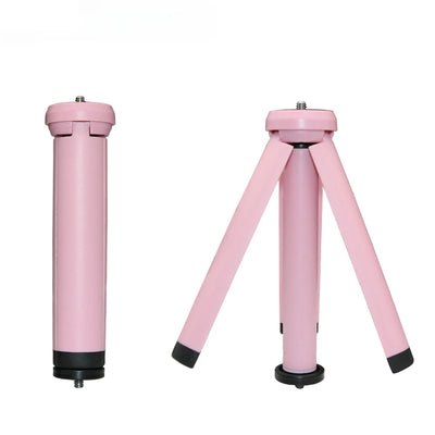 Mini Desktop Tripod Pink Black Adjustable Folding Telescopic Brackets For Smartphone