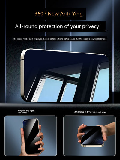 iPhone Anti-Fingerprint All-Inclusive Anti-Peep Tempered Glass Film